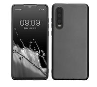 kwmobile Case Compatible with Huawei P30 Case - Soft Slim Metallic TPU Silicone Cover - Metallic Grey
