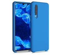 kwmobile Case Compatible with Huawei P30 Case - TPU Silicone Phone Cover with Soft Finish - Radiant Blue