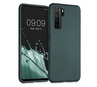 kwmobile Case Compatible with Huawei P40 Lite 5G Case - Soft Slim Metallic TPU Silicone Cover - Metallic Teal