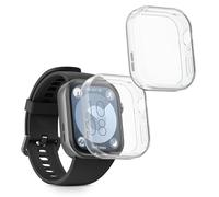 kwmobile Case Compatible with Huawei Watch Fit 3 Case - 2x TPU Silicone Fitness Tracker Cover - Transparent