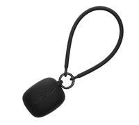 kwmobile Case Compatible with JBL Tune Beam 2 - Silicone Headphones Cover with Hand Strap - Black