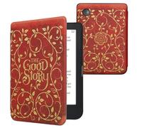 kwmobile Case Compatible with Kobo Clara 2E / Tolino Shine 4 Case - eReader Cover - Good Story Yellow/Orange/Red