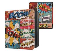 kwmobile Case Compatible with Kobo Libra Colour Case - eReader Cover - Comic Book Symbols Multicolor
