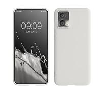 kwmobile Case Compatible with Motorola Edge 30 Neo Case - Soft Slim Protective TPU Silicone Cover - White Matte