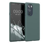kwmobile Case Compatible with Motorola Edge 30 Pro/Edge Plus 2022 / Edge X30 Case - Soft Slim Protective TPU Silicone Cover - Blue Green