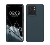 kwmobile Case Compatible with Motorola Edge 40 Case - TPU Silicone Phone Cover with Soft Finish - Dark Slate