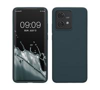 kwmobile Case Compatible with Motorola Edge 40 Neo Case - TPU Silicone Phone Cover with Soft Finish - Dark Slate