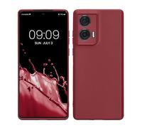 kwmobile Case Compatible with Motorola Edge 50 Fusion Case - Protective Slim TPU Phone Cover - Soft Matte Finish - Bordeaux Violet