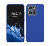 kwmobile Case Compatible with Motorola Edge 60 Neo/Edge 50 Neo/ThinkPhone 25 Case - Soft Slim Protective TPU Silicone Cover - Baltic Blue