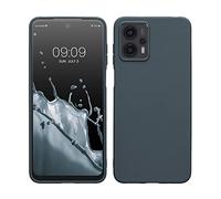 kwmobile Case Compatible with Motorola Moto G23 / Moto G13 Case - Soft Slim Protective TPU Silicone Cover - Dark Slate