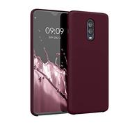 kwmobile Case Compatible with OnePlus 6T Case - TPU Silicone Phone Cover with Soft Finish - Tawny Red
