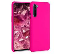 kwmobile Case Compatible with OnePlus Nord Case - TPU Silicone Phone Cover with Soft Finish - Neon Pink