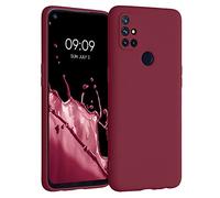kwmobile Case Compatible with OnePlus Nord N10 5G Case - Soft Slim Protective TPU Silicone Cover - Tawny Red