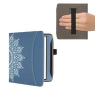 kwmobile Case Compatible with Pocketbook Era/Era Color/Era Lite - PU Leather Cover with Magnetic Closure, Strap, Front Pocket - Rising Sun Blue