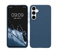 kwmobile Case Compatible with Samsung Galaxy A55 5G Case - Soft Slim Protective TPU Silicone Cover - Navy Blue