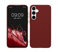 kwmobile Case Compatible with Samsung Galaxy A55 5G Case - Soft Slim Protective TPU Silicone Cover - Tawny Red