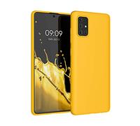 kwmobile Case Compatible with Samsung Galaxy A71 Case - Soft Slim Protective TPU Silicone Cover - Honey Yellow