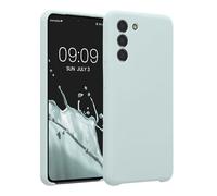 kwmobile Case Compatible with Samsung Galaxy S21 Case - Slim TPU Silicone Phone Cover - Soft Touch Finish - Cool Mint