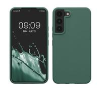 kwmobile Case Compatible with Samsung Galaxy S22 Phone Case - Soft TPU Silicone - Wireless Charging Cover for Samsung S22 - Forest Green