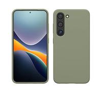 kwmobile Case Compatible with Samsung Galaxy S23 Case - TPU Silicone Cover - Works with Wireless Charging - Gray Green