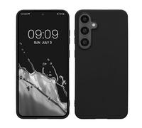 kwmobile Case Compatible with Samsung Galaxy S24 FE Case - Soft Slim Protective TPU Silicone Cover - Black