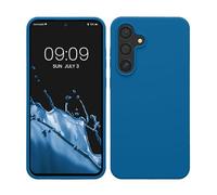 kwmobile Case Compatible with Samsung Galaxy S24 FE Case - TPU Silicone Phone Cover with Soft Finish - Blue Reef