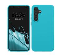 kwmobile Case Compatible with Samsung Galaxy S24 FE Case - TPU Silicone Phone Cover with Soft Finish - Cool Glacier