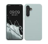 kwmobile Case Compatible with Samsung Galaxy S24 FE Case - TPU Silicone Phone Cover with Soft Finish - Cool Mint