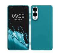 kwmobile Case Compatible with Samsung Galaxy S25 Edge Case - Soft Slim Protective TPU Silicone Cover - Teal Matte