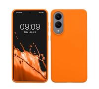 kwmobile Case Compatible with Samsung Galaxy S25 Edge Case - TPU Silicone Phone Cover with Soft Finish - Fruity Orange