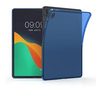 kwmobile Case Compatible with Samsung Galaxy Tab S7 FE Case - Soft TPU Back Protector Cover for Tablet - Blue/Transparent