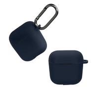 kwmobile Case Compatible with Sennheiser ACCENTUM Open Case - Silicone Cover Holder for Earbuds - Dark Blue