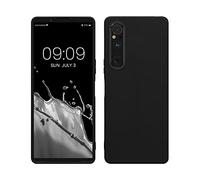 kwmobile Case Compatible with Sony Xperia 1 V Case - Soft Slim Protective TPU Silicone Cover - Black