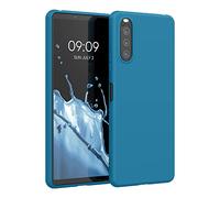 kwmobile Case Compatible with Sony Xperia 10 III Case - Soft Slim Protective TPU Silicone Cover - Caribbean Blue