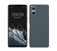 kwmobile Case Compatible with Sony Xperia 5 V Case - Soft Slim Protective TPU Silicone Cover - Dark Slate