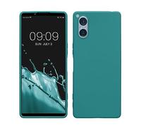 kwmobile Case Compatible with Sony Xperia 5 V Case - Soft Slim Protective TPU Silicone Cover - Teal Matte