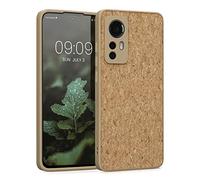 kwmobile Case Compatible with Xiaomi 12 / 12X - Case Made of TPU and Cork with Bumper for Phone - Light Brown