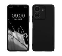 kwmobile Case Compatible with Xiaomi Poco C65 / Redmi 13C Case - Protective Slim TPU Cover with Soft Matte Finish - Black