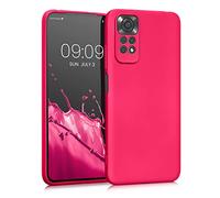 kwmobile Case Compatible with Xiaomi Redmi Note 11 / Note 11S Case - Soft TPU Back Phone Cover - with Metallic Look - Metallic Pink