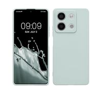 kwmobile Case Compatible with Xiaomi Redmi Note 13 5G Case - Protective Slim TPU Phone Cover - Soft Matte Finish - Cool Mint