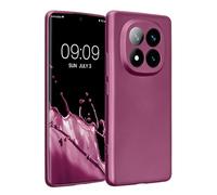 kwmobile Case Compatible with Xiaomi Redmi Note 14 Pro+ 5G / Redmi Note 14 Pro Plus 5G Case - Soft TPU Back Phone Cover - with Metallic Look - Metallic Lavender