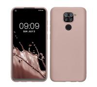 kwmobile Case Compatible with Xiaomi Redmi Note 9 Case - Soft Slim Metallic TPU Silicone Cover - Metallic Arctic Berry