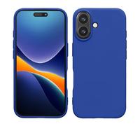 kwmobile Case for Apple iPhone 16 Case - Soft Cover - Shockproof TPU Material - Wireless Charging - Baltic Blue