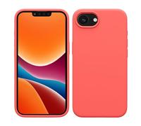 kwmobile Case for Apple iPhone 17e / iPhone 16e Case - Soft Cover - Shockproof Silicone - Wireless Charging Neon Coral