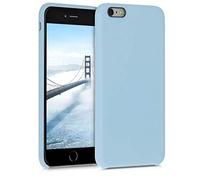 kwmobile Case for Apple iPhone 6 Plus / 6S Plus Case - Soft Cover - Shockproof Silicone - Wireless Charging Pastel Blue