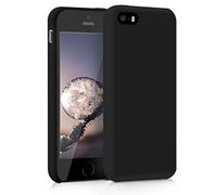 kwmobile Case for Apple iPhone SE (1.Gen 2016) / iPhone 5 / iPhone 5S Case - Soft Cover - Shockproof Silicone - Wireless Charging Black