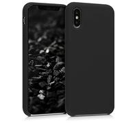 kwmobile Case for Apple iPhone XS Case - Soft Cover - Shockproof Silicone - Wireless Charging Black