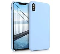 kwmobile Case for Apple iPhone XS Max Case - Soft Cover - Shockproof Silicone - Wireless Charging Light Blue