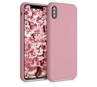 kwmobile Case for Apple iPhone XS Max Case - Soft Cover - Shockproof Silicone - Wireless Charging Winter Rose
