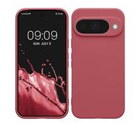 kwmobile Case for Google Pixel 10 Case - Protective Slim TPU Phone Cover - Soft Matte Finish - Dark Rose